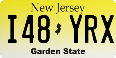 NJ license plate I48YRX