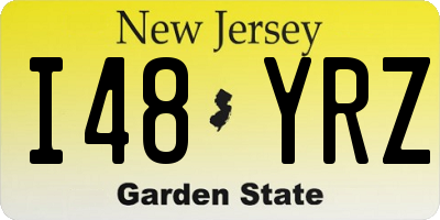 NJ license plate I48YRZ