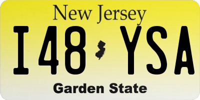 NJ license plate I48YSA