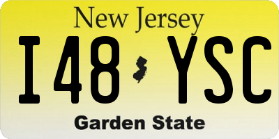 NJ license plate I48YSC