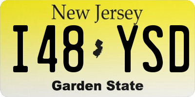 NJ license plate I48YSD