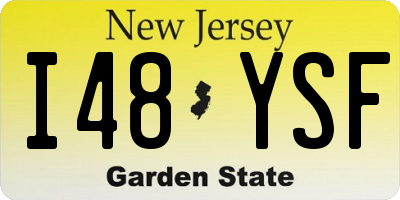 NJ license plate I48YSF