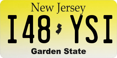 NJ license plate I48YSI
