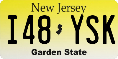 NJ license plate I48YSK