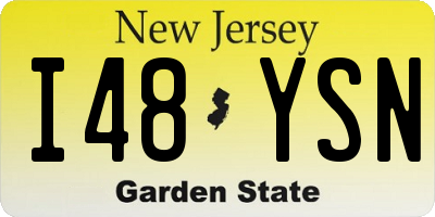 NJ license plate I48YSN