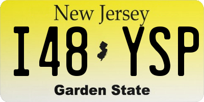 NJ license plate I48YSP