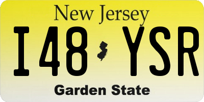 NJ license plate I48YSR