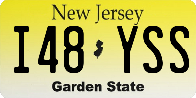 NJ license plate I48YSS