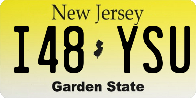 NJ license plate I48YSU