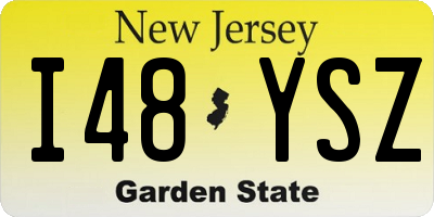 NJ license plate I48YSZ