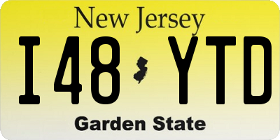 NJ license plate I48YTD