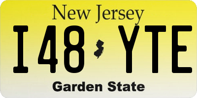 NJ license plate I48YTE