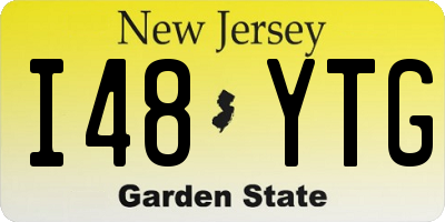 NJ license plate I48YTG