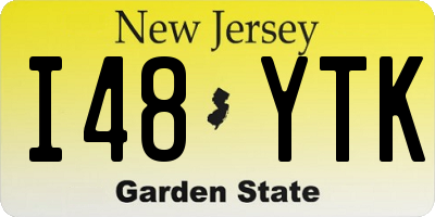 NJ license plate I48YTK