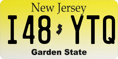 NJ license plate I48YTQ