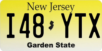 NJ license plate I48YTX