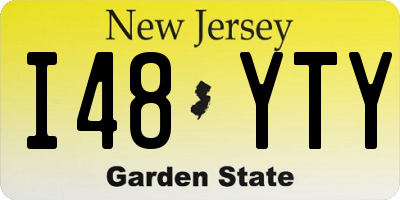 NJ license plate I48YTY