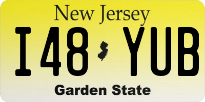 NJ license plate I48YUB