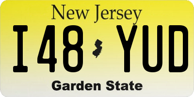 NJ license plate I48YUD