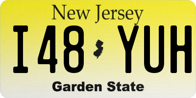 NJ license plate I48YUH