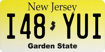 NJ license plate I48YUI
