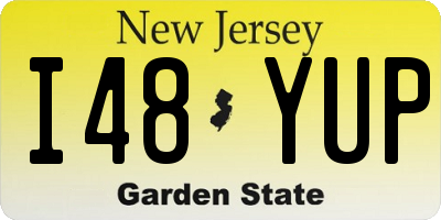 NJ license plate I48YUP