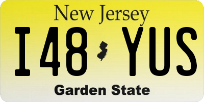 NJ license plate I48YUS