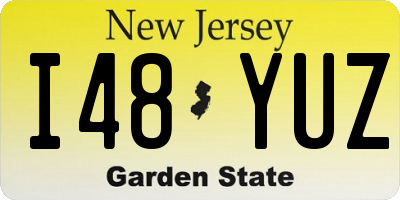 NJ license plate I48YUZ