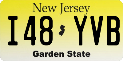 NJ license plate I48YVB