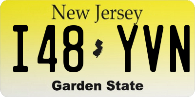 NJ license plate I48YVN