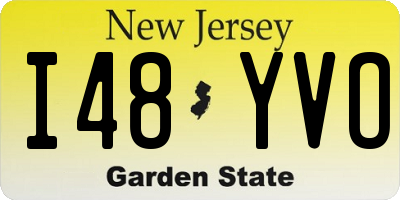 NJ license plate I48YVO