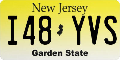 NJ license plate I48YVS