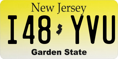 NJ license plate I48YVU