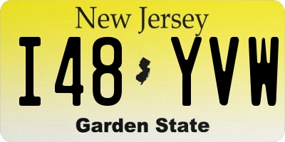 NJ license plate I48YVW