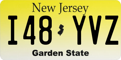 NJ license plate I48YVZ
