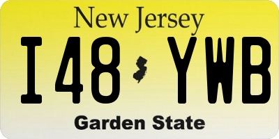 NJ license plate I48YWB