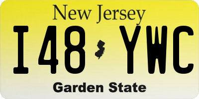 NJ license plate I48YWC