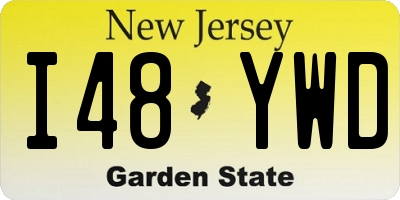 NJ license plate I48YWD