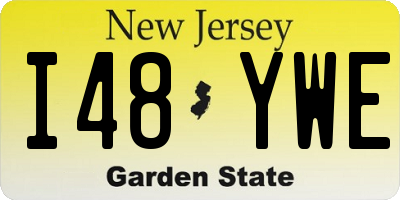 NJ license plate I48YWE