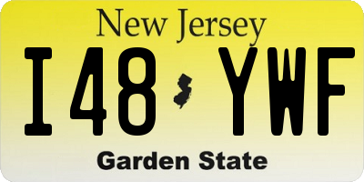 NJ license plate I48YWF