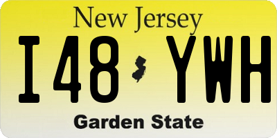 NJ license plate I48YWH