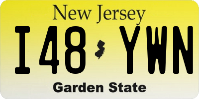 NJ license plate I48YWN