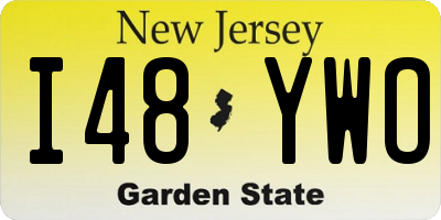 NJ license plate I48YWO