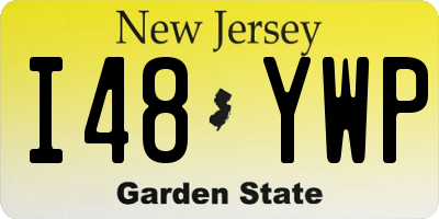 NJ license plate I48YWP