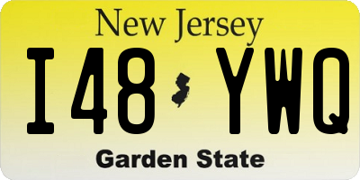 NJ license plate I48YWQ