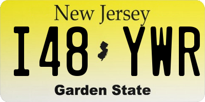 NJ license plate I48YWR