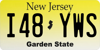 NJ license plate I48YWS