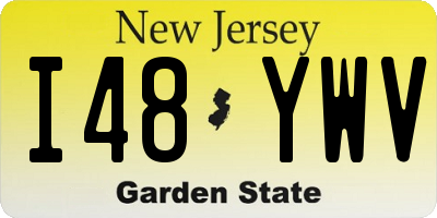NJ license plate I48YWV