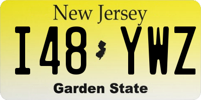 NJ license plate I48YWZ