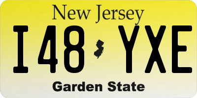 NJ license plate I48YXE
